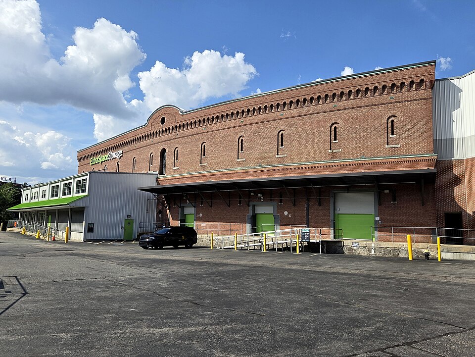 Extra Space Storage at 2 Adams Street, Milton, Massachusetts — exterior photographed in 2026